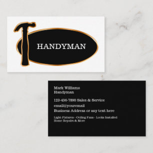 Cartões de visitas Classy Hammer Emblem Handyman