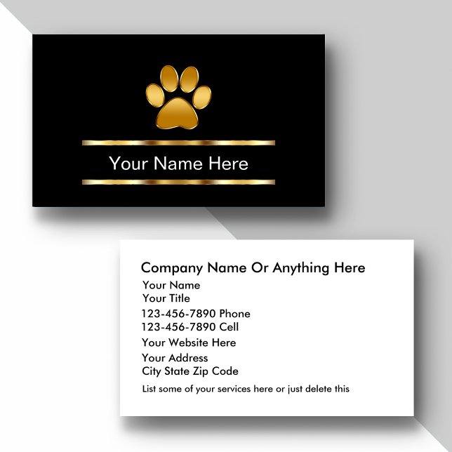 Cartões de visitas Classy Pet Care (Criador carregado)