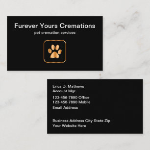 Cartões de visitas Classy Pet Cremation Services