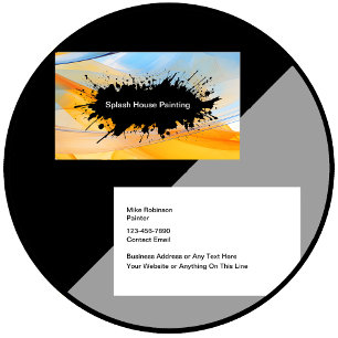 Cartões de visitas Coloridos de Pintura em Casa