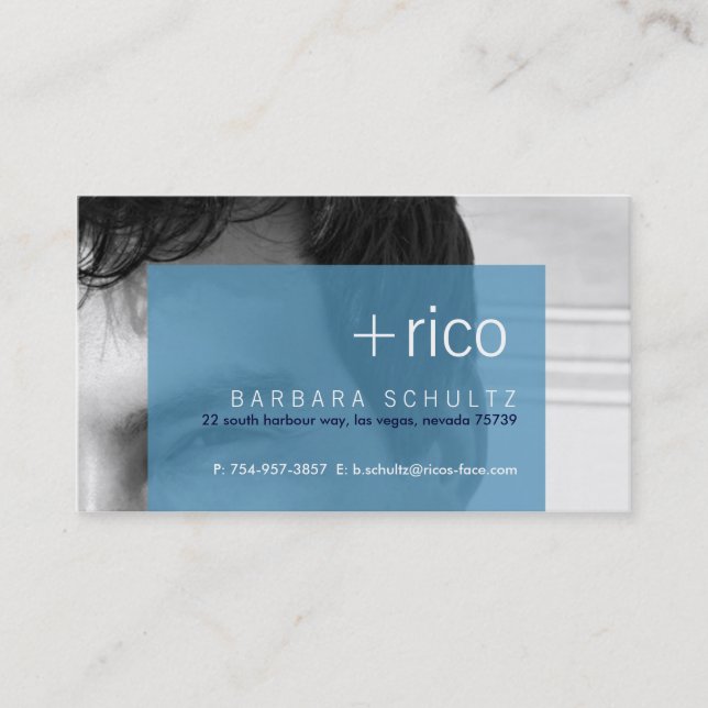 Cartões de visitas com a face de Rico (Frente)