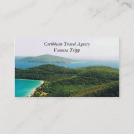 Cartões de visitas com Cena de Caribe