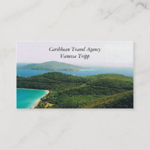 Cartões de visitas com Cena de Caribe