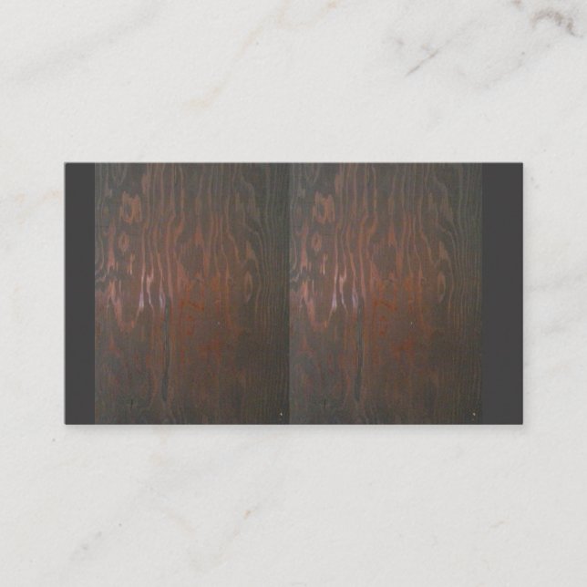Cartões de visitas com Design de mancha de madeira (Frente)