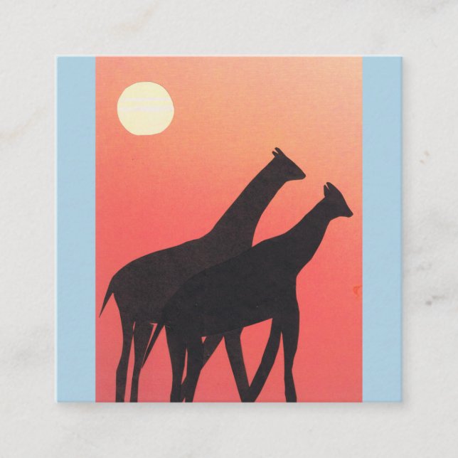 Cartões de visitas com Girafa Design (Frente)