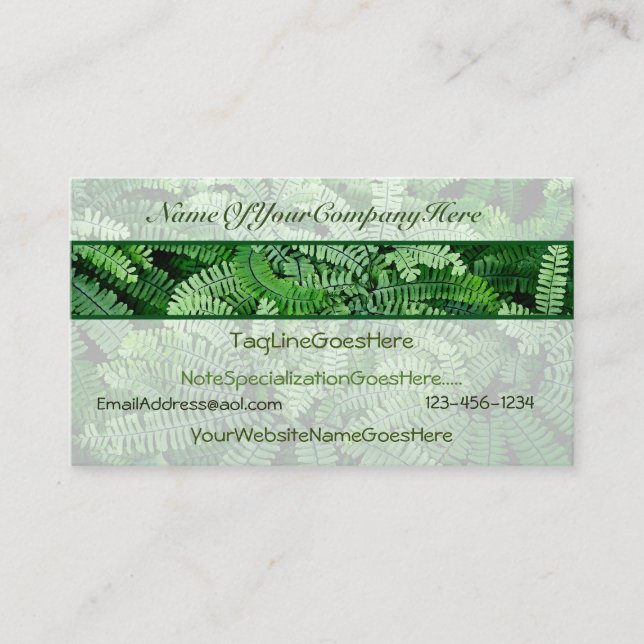 Cartões de visitas com tema da natureza (Frente)