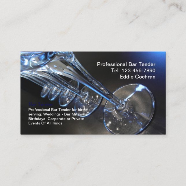 Cartões de visitas Coolest do Bartender (Frente)