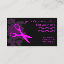 Cartões de visitas cor-de-rosa, cortados pelo espi