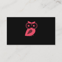 Cartões de visitas cor-de-rosa da coruja