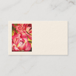 Cartões de visitas cor-de-rosa de Hannah Gordon