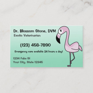 Cartões de visitas cor-de-rosa do flamingo