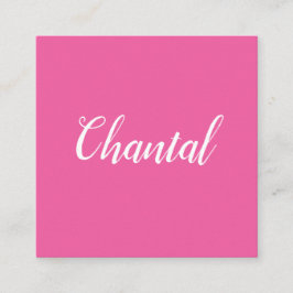 Cartões de visitas cor-de-rosa minimalistas