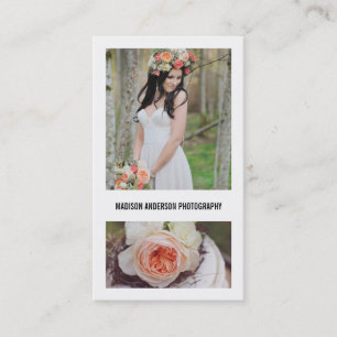 Cartões de visitas corajosos mínimos da fotografia