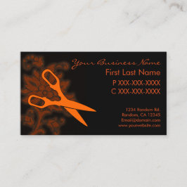 Cartões de visitas cortadas de cabelo