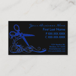 Cartões de visitas cortadas de cabelo ruivo preto