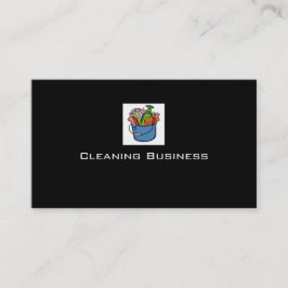 Cartões de visitas customizáveis da limpeza preta