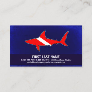 Cartões de visitas customizáveis do mergulhador do