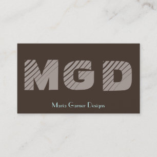 Cartões de visitas customizáveis do monograma de