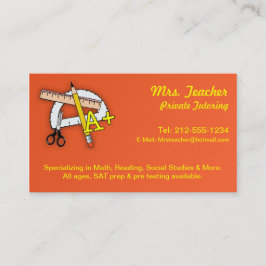 Cartões de visitas CUSTOMIZÁVEIS do tutor