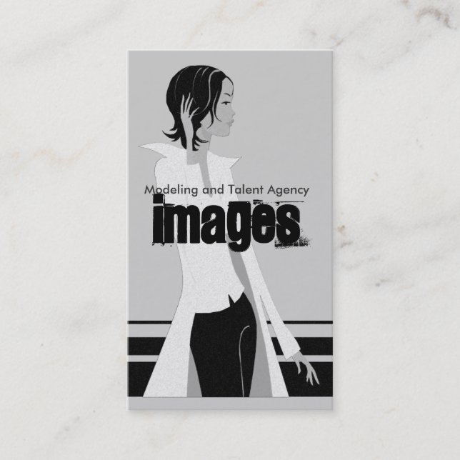 Cartões de visitas da Agência de Modelagem e Talen (Frente)