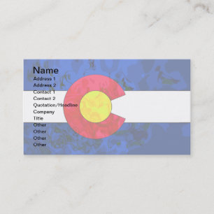 Cartões de visitas da BANDEIRA de COLORADO