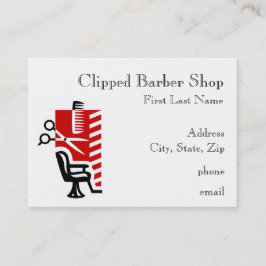 Cartões de visitas da barbearia