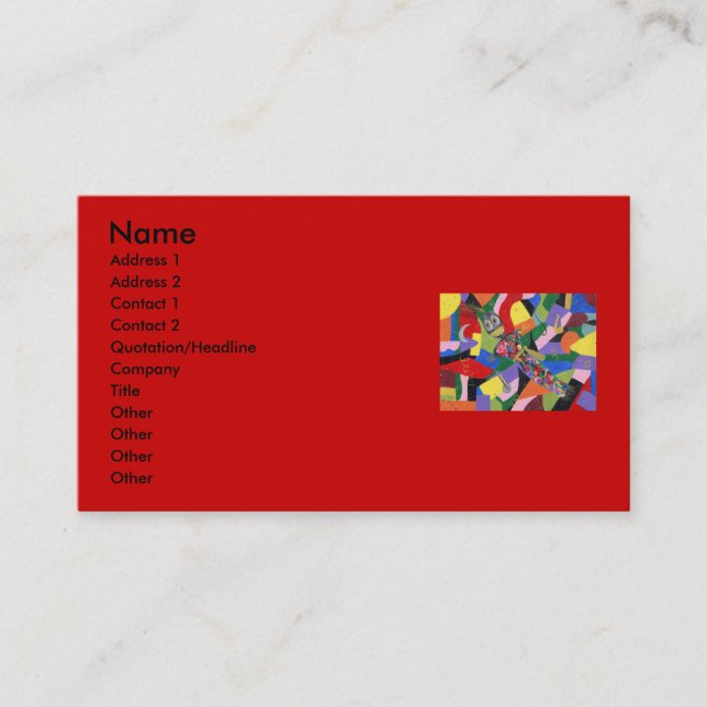 Cartões de visitas da boneca do VooDoo (Frente)