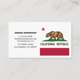 Cartões de visitas da California Flag Elegant / EU