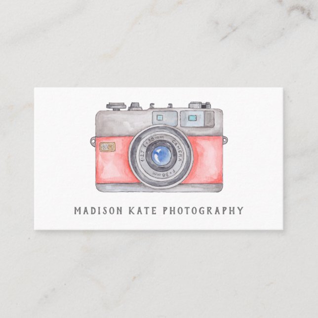 Cartões de visitas da câmera Vintage (Frente)