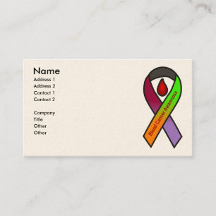 Cartões de visitas da consciência do cancer de
