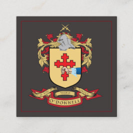 Cartões de visitas da crista da família