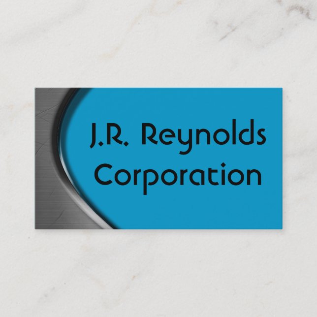 Cartões de visitas da curva do metal (Frente)