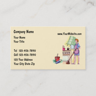 Cartões de visitas da empregada doméstica