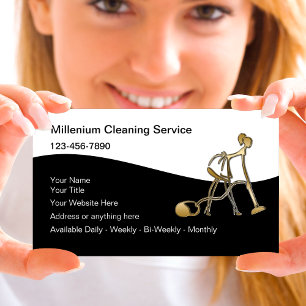 Cartões de visitas da empregada doméstica de cas