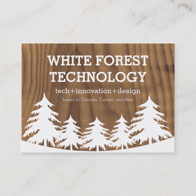 Cartões de visitas da floresta (Frente)