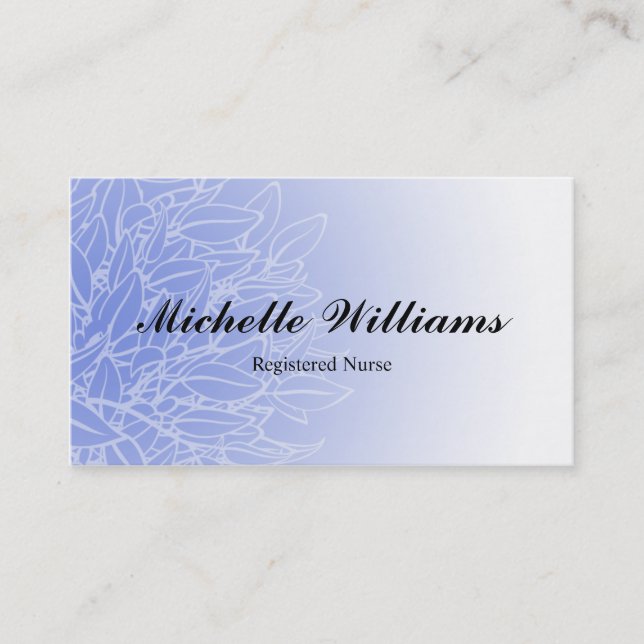 Cartões de visitas da folha da enfermeira (Frente)