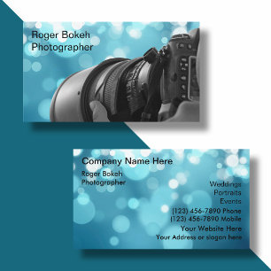 Cartões de visitas da fotografia