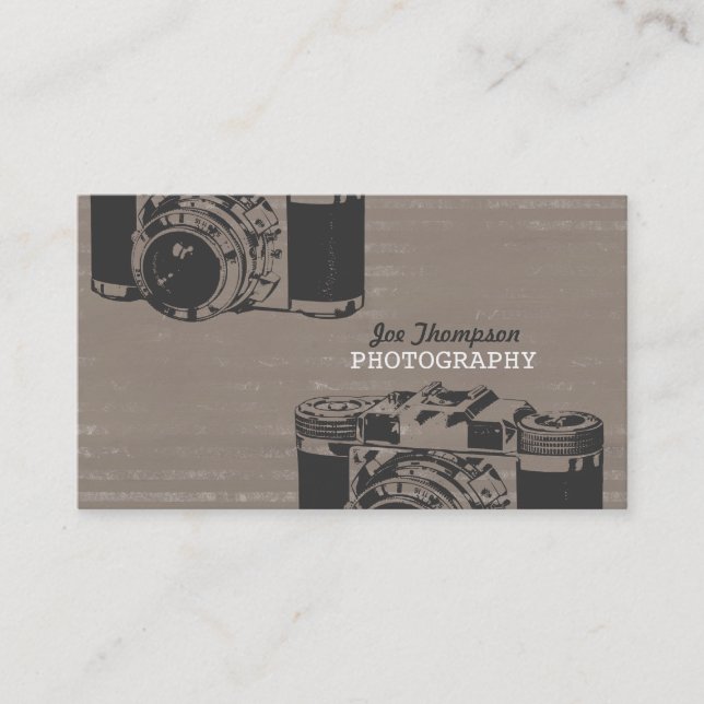 Cartões de visitas da fotografia da câmera do (Frente)