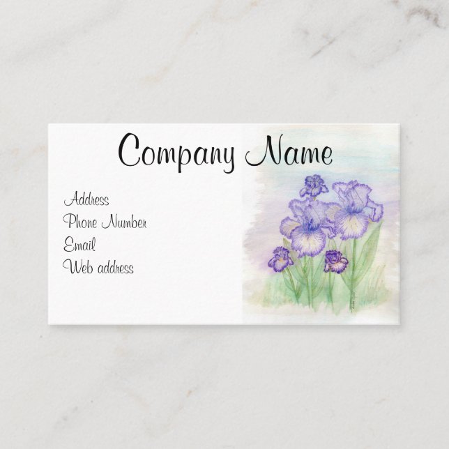 Cartões de visitas da íris (Frente)