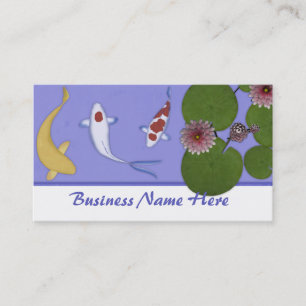 Cartões de visitas da lagoa de peixes de Koi