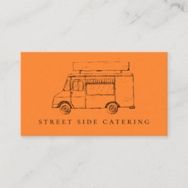 Cartões de visitas da laranja do caminhão da