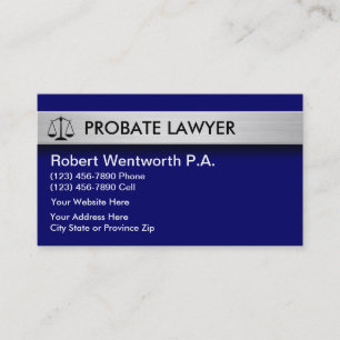 Cartões de visitas da lei do Probate