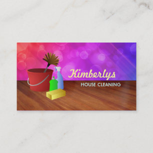 Cartões de visitas da limpeza da casa
