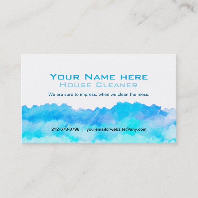 Cartões de visitas da limpeza do design gráfico (Frente)