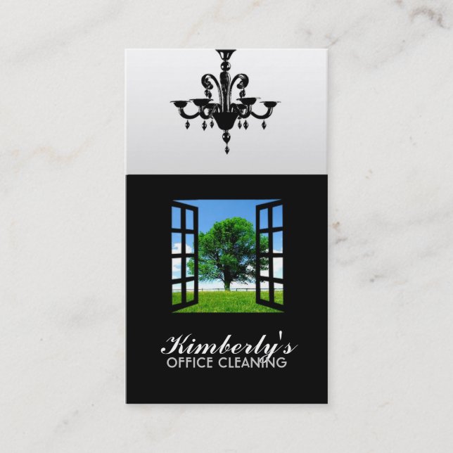 cartões de visitas da limpeza do escritório (Frente)