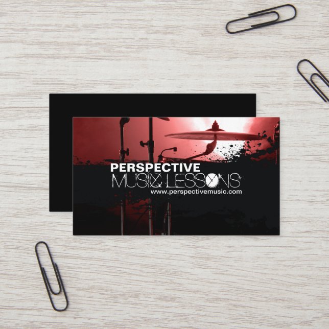 Cartões de visitas da loja/baterista da música (Frente/Verso In Situ)