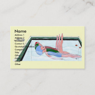 Cartões de visitas da natação sincronizada