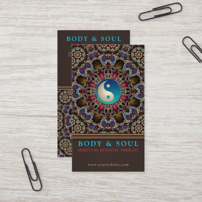 Cartões de visitas da Nova Idade do alternativo Or (Frente/Verso In Situ)