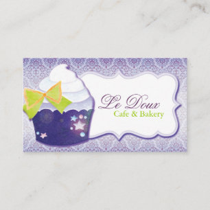 Cartões de visitas da padaria do cupcake do