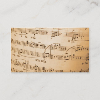 Cartões de visitas da partitura